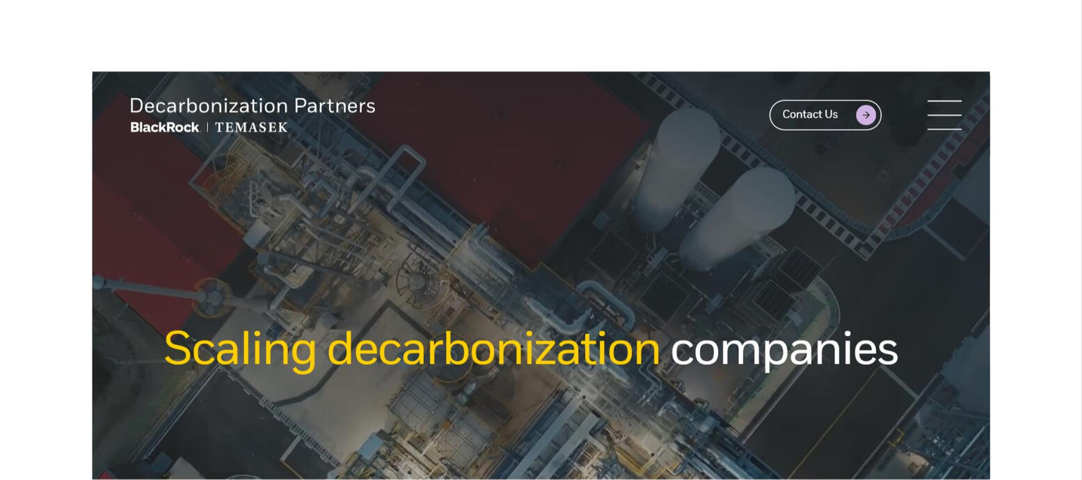 Decarbonization Partners: A BlackRock and Temasek joint venture